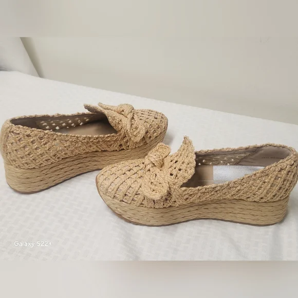 Dolce Vita Jaka Raffia Platform Espadrilles Loafers 9.5.   #Z18 - Picture 10 of 12